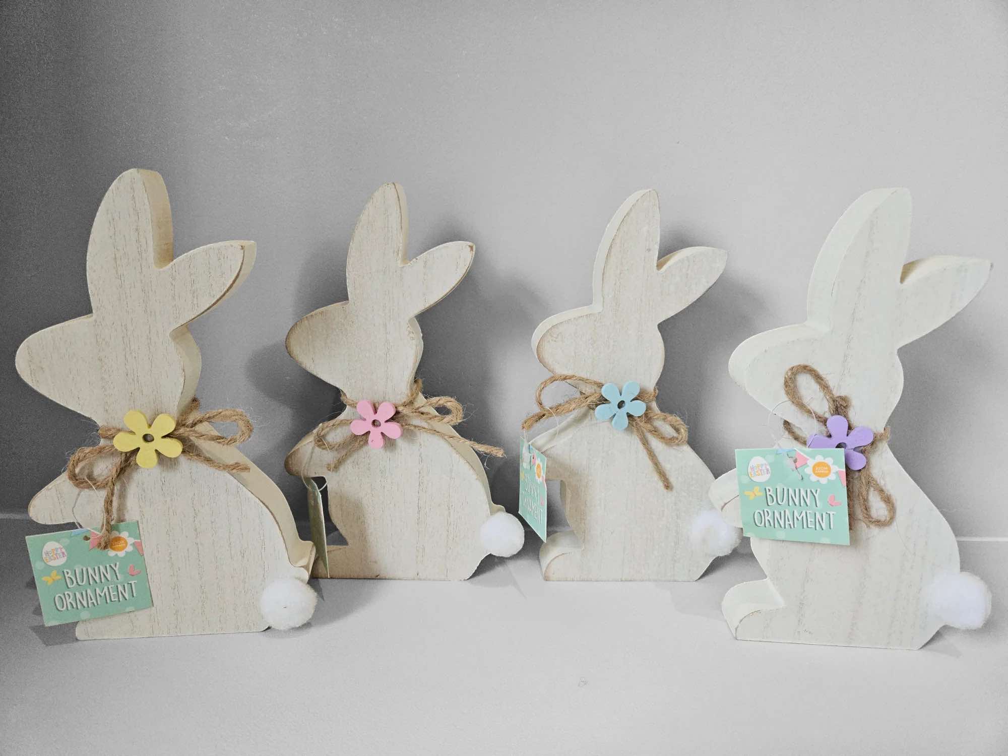 Crafty Creations Product Wooden bunny ornament