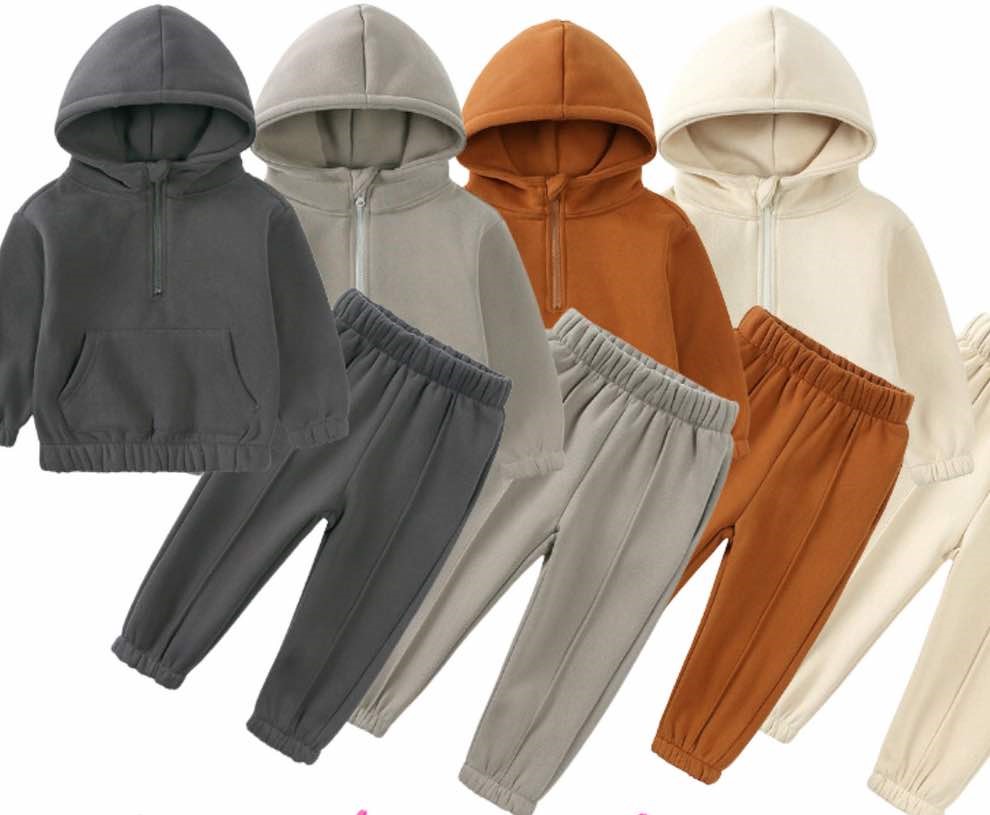 Crafty Creations Product Photo Kids half zip hooded tracksuit